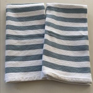 Striped Blue and White Towels NEW